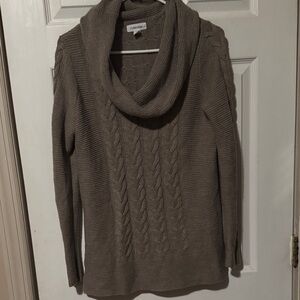 Calvin Klein Women's Taupe Cowl Neck Sweater